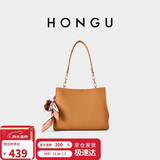 红谷包包女头层牛皮单肩斜挎包通勤气质手提包女士包 元旦生日礼物