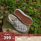 VANS范斯官方 经典款Slip-On黑白棋盘格经典一脚蹬男女鞋帆布鞋 黑白棋盘格 37