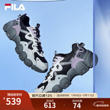 FILA斐乐女鞋轻便舒适运动鞋猫爪家族时尚复古老爹鞋网面鞋日常休闲鞋 【猫爪三代】黑/南极灰-BA 36