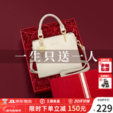 蔻一（Cnoles）包包女包2025女士斜挎高级感小手提包单肩包走心生日礼物送女友 米白【限定礼盒装】送老婆女友 少女感可爱猫咪卡通吊饰