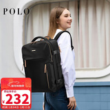 POLO双肩包女士旅行背包女书包大容量行李包15.6英寸电脑包生日礼物