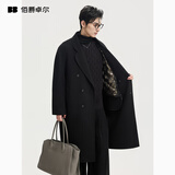 伯爵卓尔【4重锁温】羊绒羊毛混纺石墨烯+鹅绒内胆呢大衣男中长款外套