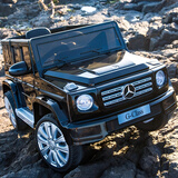 贝瑞佳奔驰儿童电动车四轮四驱玩具可坐人宝宝小孩摇摆遥控越野充电童车 四驱黑-皮座椅+高门+摇摆+蓝牙音乐+遥控+大电瓶