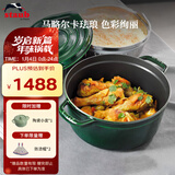 Staub法国进口珐琅铸铁锅莳萝绿22cm汤锅炖锅煮锅  40509-354