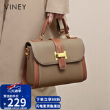 viney牛皮包包女包斜挎妈妈包中年手提单肩包生日圣诞礼物送女生女友