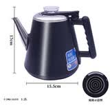 通用奥克斯美菱苏泊尔长虹新飞茶吧机烧水壶小五环茶具饮水机高硼硅玻璃壶电热水壶不锈钢单壶配件 304食品级不锈钢长嘴壶（黑）
