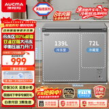 澳柯玛（AUCMA）天际线211升双温双箱家用冰柜 冷藏冷冻卧式双门冰箱 冷藏全铜管 一级能效 BCD-211CSNE 以旧换新