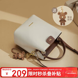 红蜻蜓（RED DRAGONFLY）包包女包轻奢牛皮单肩水桶手提包送女友跨年新年生日礼物