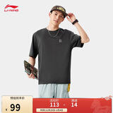 李宁耐洗抗皱丨短袖T恤男女同款情侣运动上衣AHSVB91