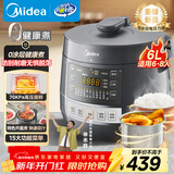 美的（Midea）0涂层钢胆电压力锅6L双胆全自动智能预约家用煲汤煮饭MY-C6856G电饭煲高压锅4-6人