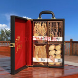 【现货】大连特产海参鲍鱼礼盒海鲜礼盒山珍海味礼盒春节送礼团购 黑色山珍(四拼礼盒)