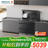 森歌（SENG）【海豚系列】L1集成灶消毒柜款二星级消毒一体式吸烟机燃气灶具家用抽油烟机灰色天然气左排烟