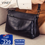 viney牛皮包包女包斜挎妈妈包中年轻奢单肩包生日圣诞礼物送女生女友