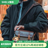 摄侣富士xt50xs20相机包索尼zve10a7c2尼康z30zf微单佳能R50r6单肩斜跨包徕卡dlux8复古摄影包收纳配件 咖色皮盖头绿色复古包-小号（送进口空气垫肩）