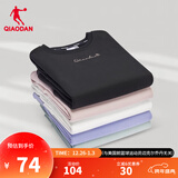 乔丹QIAODAN加绒卫衣女冬季保暖圆领针织套头衫女子运动上衣 黑色-331A L