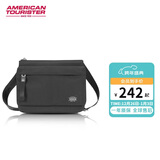 美旅单肩斜挎包时尚休闲挎包通勤旅行包腰包NM2 黑色