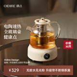 OIDIRE（偶点）全玻璃养生壶 花茶壶无胶水煮茶壶 煮茶器办公室恒温养生壶烧水壶电热水壶炖煮智能保温 1L ODI-HC03花茶养生壶【带滤网】