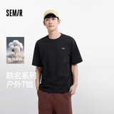 森马（Semir）短袖T恤男夏季纯棉针织衫情侣户外印花上衣101325100231