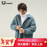 熊猫·本（ben.panda）【周峻伟/于湉同款】春冬新款日系休闲外套男宽松情侣教练夹克 青碧蓝（棉服款） L （100-150 斤）