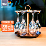 肖特圣维莎（SCHOTT ZWIESEL）德国进口无铅水晶白酒杯 小酒杯套装 德国制造白酒杯分酒器 挂杯架+高脚白酒杯71ml6只