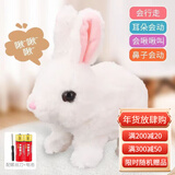 亦趣电动兔子小白兔毛绒玩具会跑会叫好玩女孩3岁儿童生日礼物 小兔子(白)