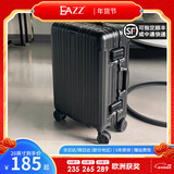 EAZZ【一体铝框｜退换免费】行李箱铝镁合金拉杆箱旅行箱登机密码皮箱 高端 铝框-黑色 20英寸 登机箱 签约商务手提箱