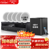 山水（SANSUI）T2 吸顶音响喇叭 5.1家庭影院音响套装 背景音乐客厅 吊顶喇叭 音箱功放家用 T2【900W功放+6.5吋喇叭*5+8吋炮】