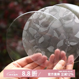 钟爱一生餐垫隔热垫桌垫防烫软玻璃锅垫盘子餐垫家用碗垫杯垫防滑砂锅垫子 PVC软玻璃圆形直径15cm 款式随机 一片装