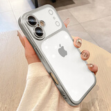奶小鸭适用苹果17手机壳 iphone17保护套镜头全包超薄气囊防摔软壳时尚简约男女款 珍珠白