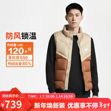 耐克NIKE男冬季立领羽绒马甲 运动防寒外套 WR系列FB8184-248卡其L