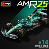 比美高 f1赛车模型阿斯顿马丁AMR25阿隆索14号仿真合金车模男孩礼物
