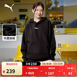 彪马（PUMA）加绒保暖加厚圆领卫衣男女情侣冬长袖运动上衣534364 黑色-01 M (175/96A)
