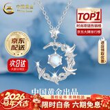 中国黄金（CHINA GOLD）蓝桉与鸟925银项链女生2025新款吊坠情人生日礼物马年本命年礼物 【当/次日达】蓝桉与释槐鸟项链【中金礼盒】