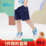 361°儿童短裤夏季男女童3-12岁透气运动裤梭织五分裤 藏青 101