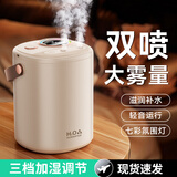 YOUMAKER【已接入米家APP】加湿器大容量无线家用宿舍便携迷你卧室床头婴儿小型空气低噪办公室桌面usb车载 【插电款】米白色双喷大雾量丨安全防干烧丨可加自来水