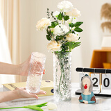 金隆兴轻奢玻璃透明花瓶大口径摆件客厅插花创意艺术水培水养玫瑰郁金香