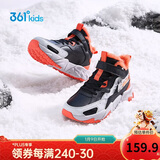 361°儿童棉鞋25冬男女童3-14岁加绒保暖革面户外运动鞋 黑37