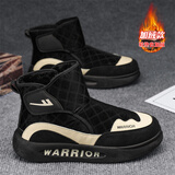 回力男鞋新款冬季加绒雪地靴时尚百搭棉鞋潮流面包鞋 1177 黑米 39