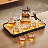 忆壶茶茶壶玻璃泡茶壶茶水分离壶飘逸杯泡茶杯懒人茶具办公功夫茶具 【甄选套装】透明600ml十件套