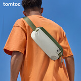 tomtoc胸包男士斜挎包单肩包休闲防水机能时尚Switch收纳包T21S1 标准款 原野绿 3L