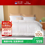 富安娜100%新西兰羊毛被子80支纯棉冬季加厚被芯双人冬被约8斤203*229cm