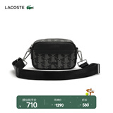 LACOSTE法国鳄鱼男士时尚复古可调节肩带斜挎包|NH3650LX H45/黑色+铁灰色
