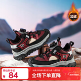 SNOOPY史努比童鞋儿童运动鞋冬季保暖二棉鞋男女童耐磨户外鞋7952红黑27