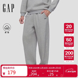 盖璞男装2025秋季新款胶印LOGO松紧腰宽松抓绒卫裤束脚裤786421