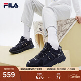FILA 斐乐TREK老爹鞋男鞋新款休闲鞋时尚复古运动鞋跑鞋 F12M211129FCB-鱼子灰/黑 41