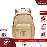 Champion冠军书包女印花旅行包运动双肩包男 卡其色 均码