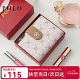 POLO钱包女士卡包多卡位钱夹短款多功能零钱包生日礼物礼盒装