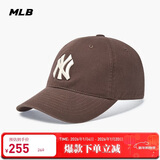 MLB帽子男女情侣棒球帽软顶鸭舌帽秋冬运动帽四季3ACP6601N-50BRS-F