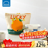 乐扣乐扣（LOCK&LOCK）清新玻璃保鲜饭盒三件套(630ml*1+380ml*1+便当包)LNG428S604白色