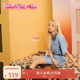 野兽派家居（tbh）三丽鸥Hello Kitty天丝棉家居服套装可外穿睡衣 短款牛仔豹纹XS